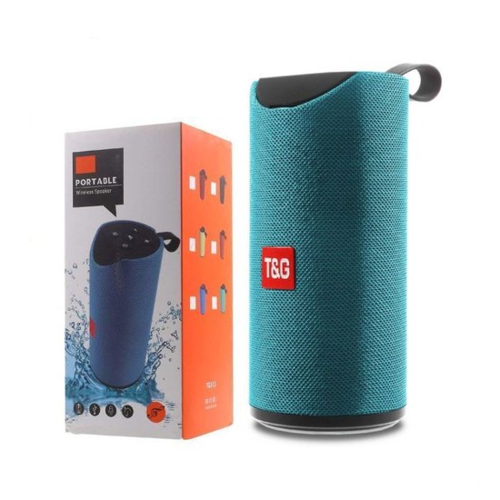 COLUNA DE SOM PORTÁTIL T&G TG-113 AUX/USB/CARTÃO DE MEMÓRIA 3D 10W VERDE